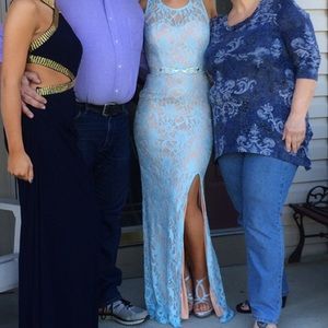 Prom dress with slit